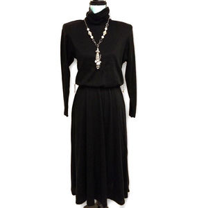 Jeremy Stevens Vintage Turtleneck Dress Black 10